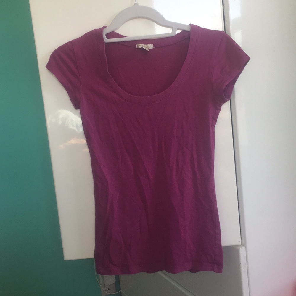Purple Scoop Neck Top